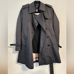 Burberry Brit Black Double-Breasted Trench Coat